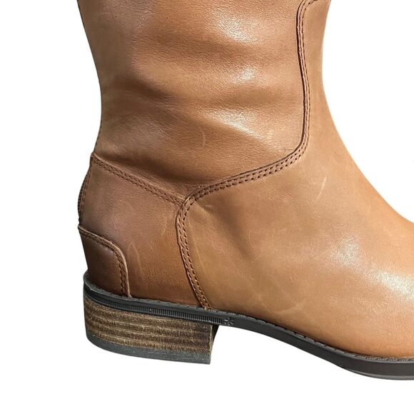 Sam Edelman Penny 2 Riding Boots Womens Size 6.5 Wide Calf Tan Leather Knee High - Picture 12 of 16